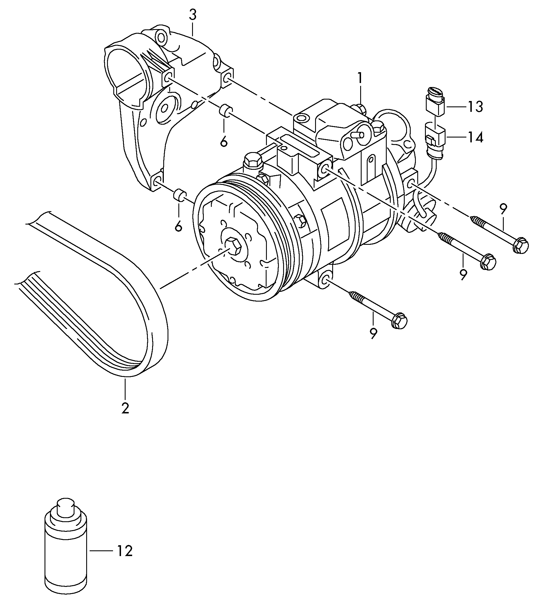 Skoda 6RF820803C - Компрессор кондиционера autospares.lv