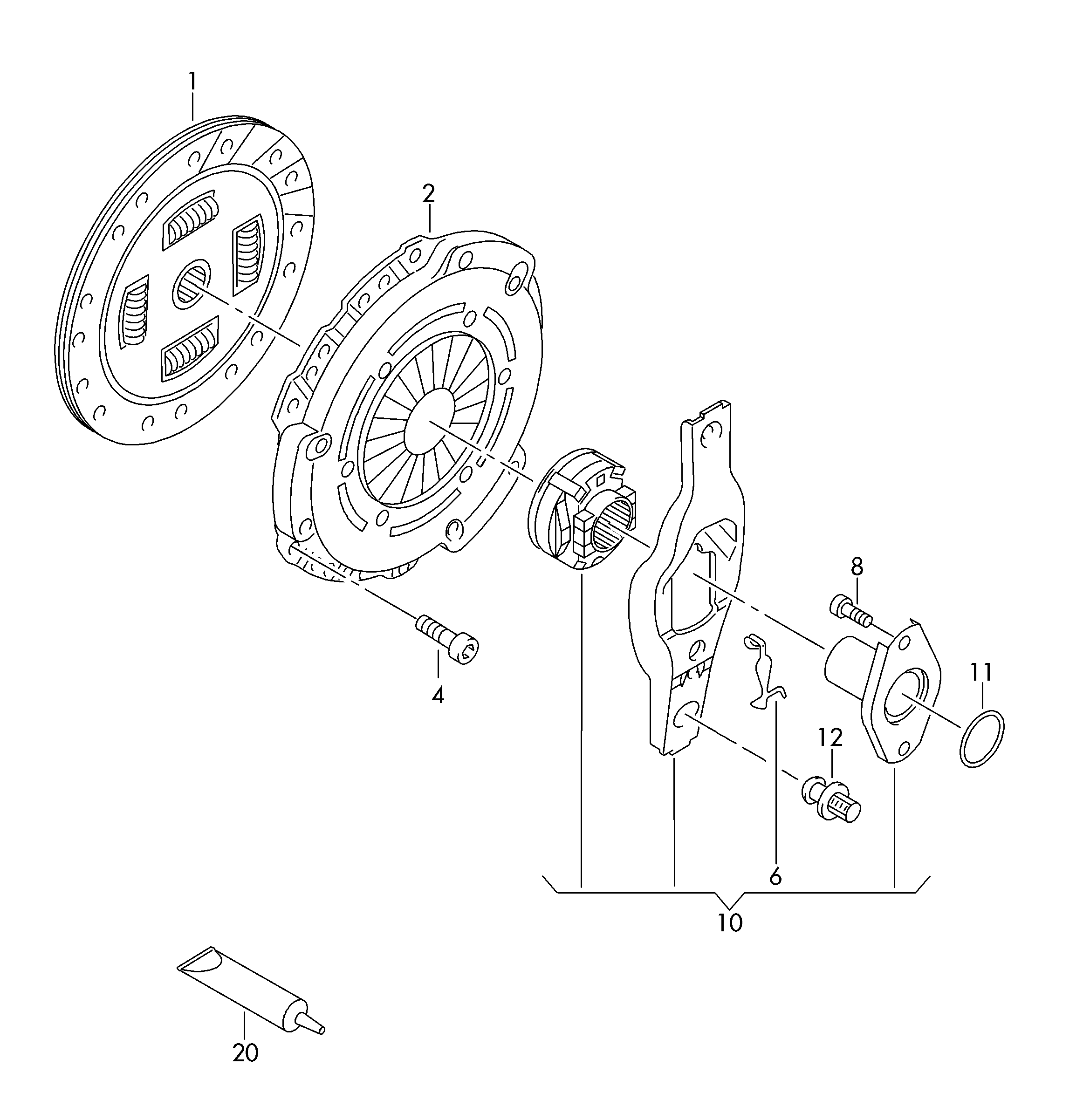 VAG 04E 141 031 C - Диск сцепления, фрикцион autospares.lv