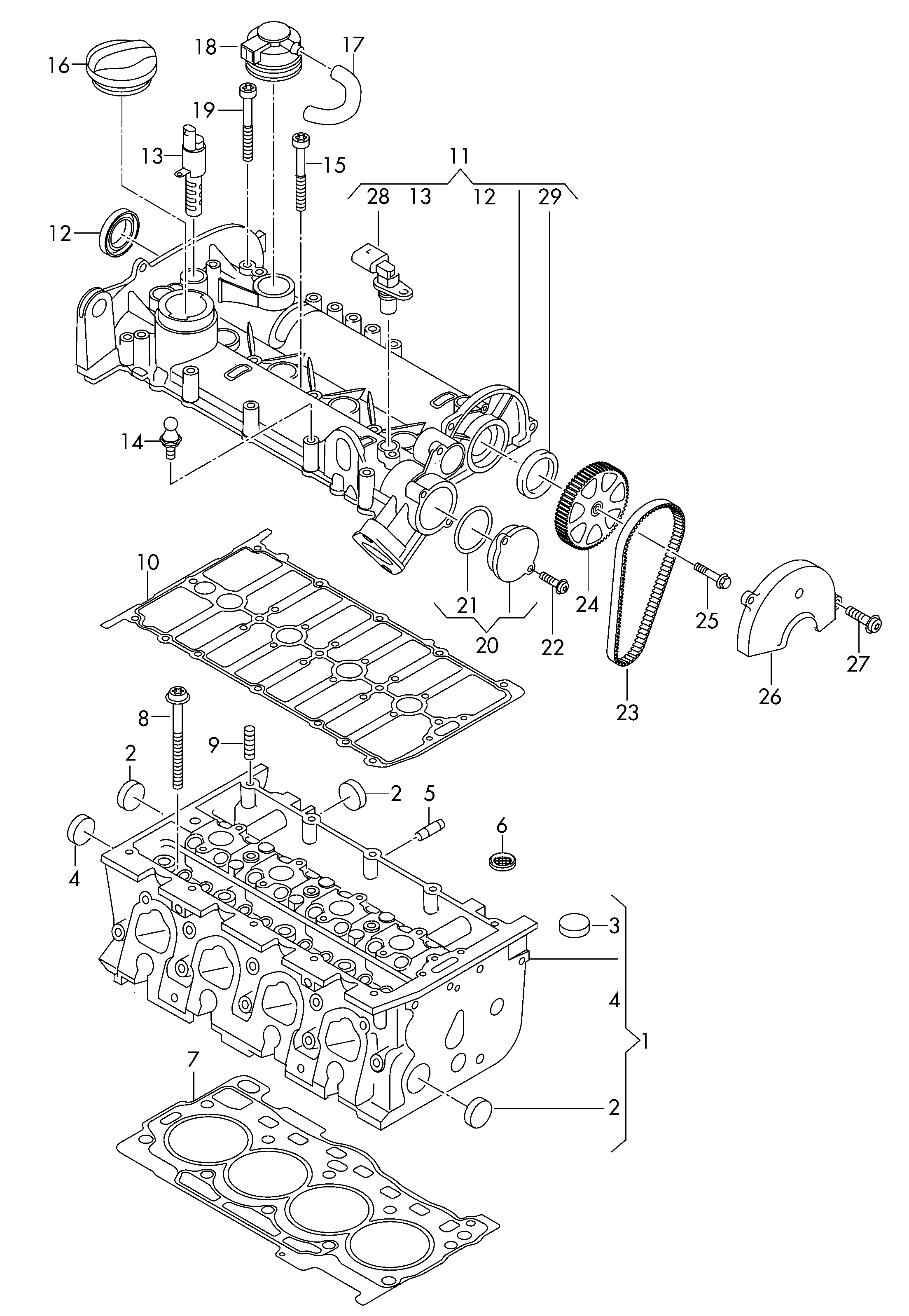 VW 04E 103 085 AC - Уплотняющее кольцо, распредвал autospares.lv