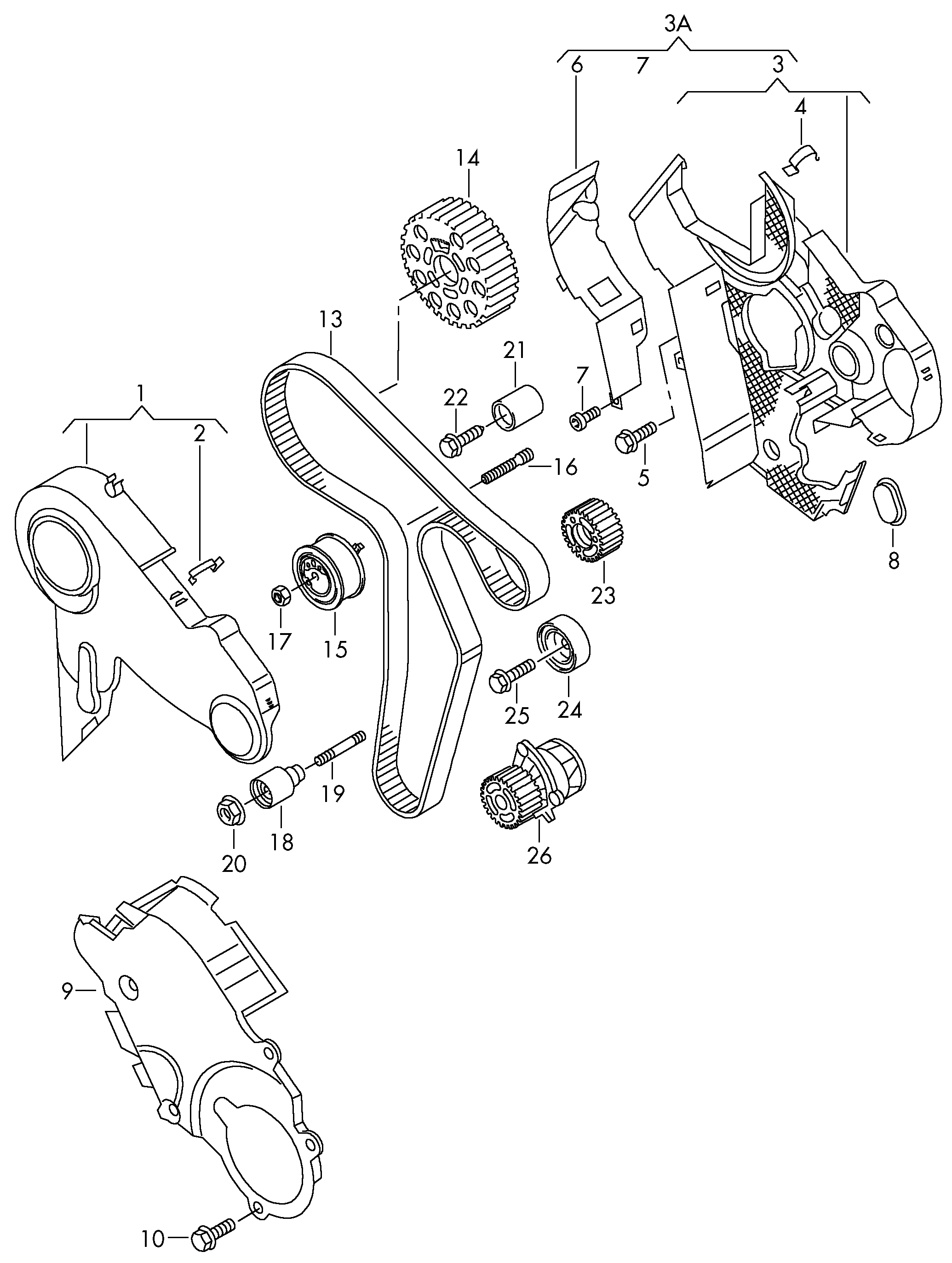 AUDI 03L 109 119 E - Зубчатый ремень ГРМ autospares.lv