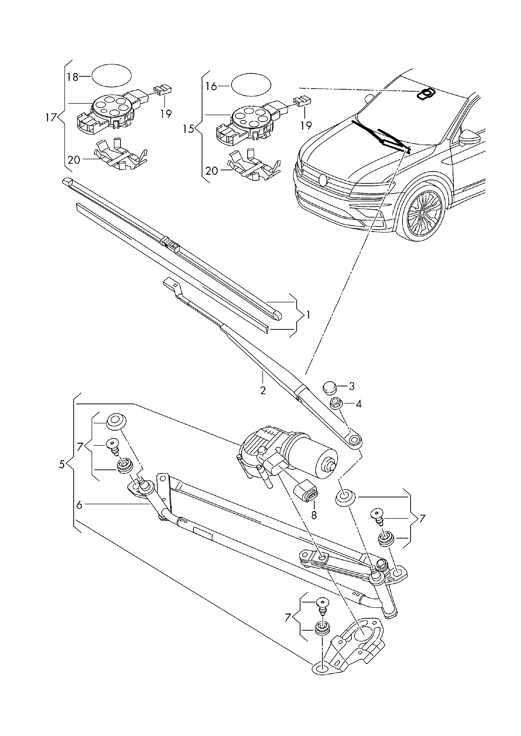 VAG 5NB 998 002 - Щетка стеклоочистителя autospares.lv