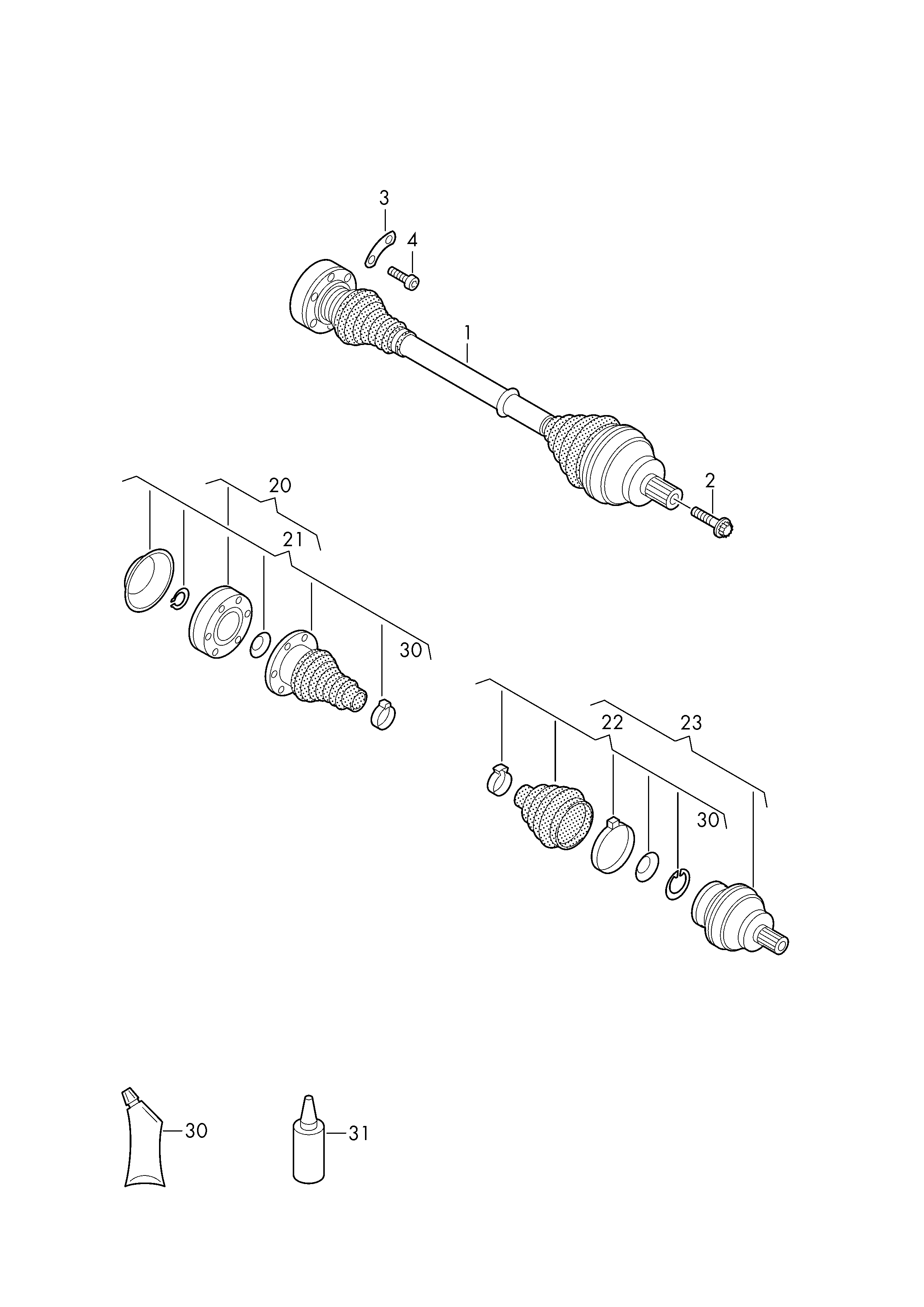 Seat 8V0 598 099 - Шарнирный комплект, ШРУС, приводной вал autospares.lv