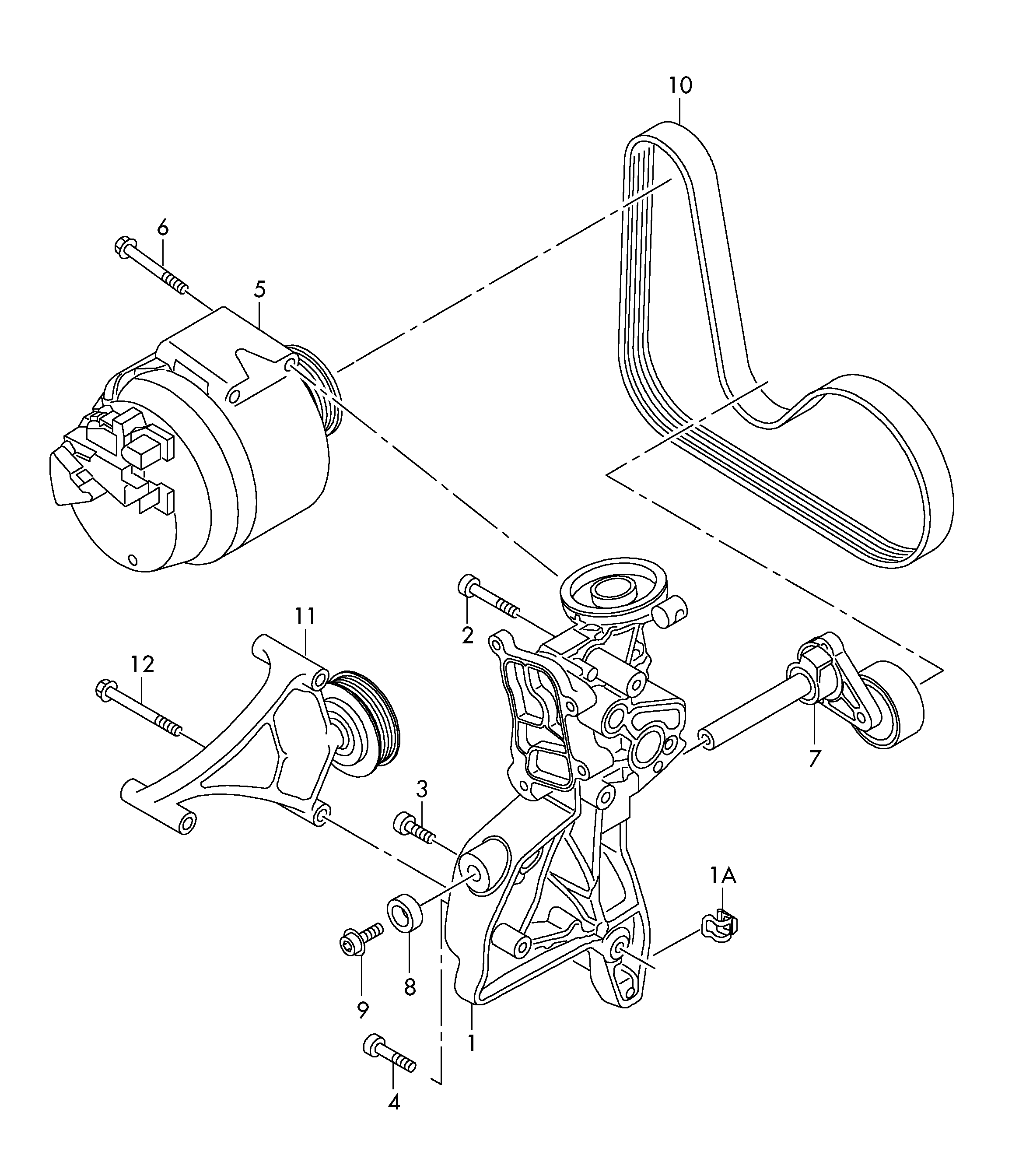 VW 06J 903 133 A - Натяжитель, поликлиновый ремень autospares.lv