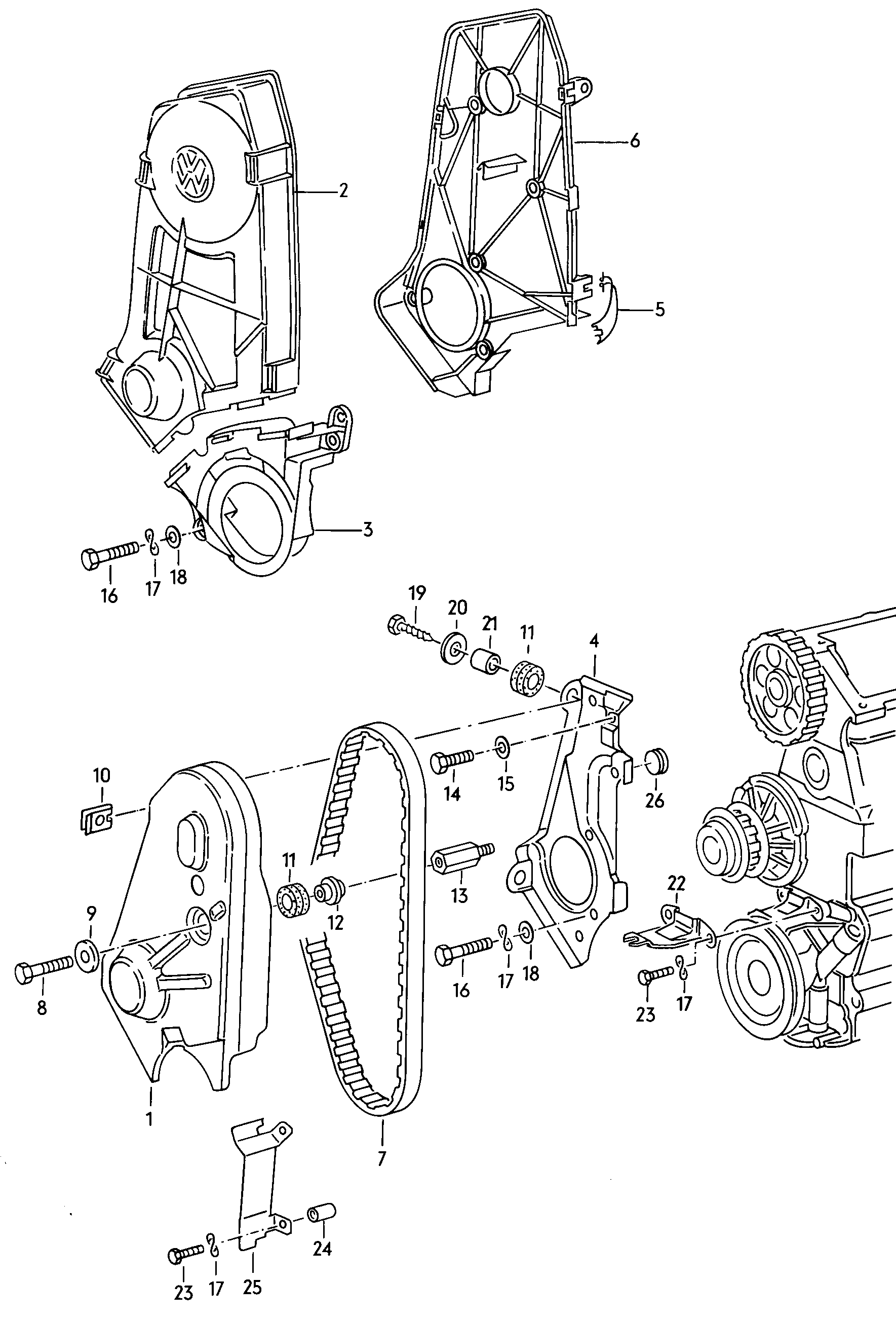 VAG 052109119 - Зубчатый ремень ГРМ autospares.lv