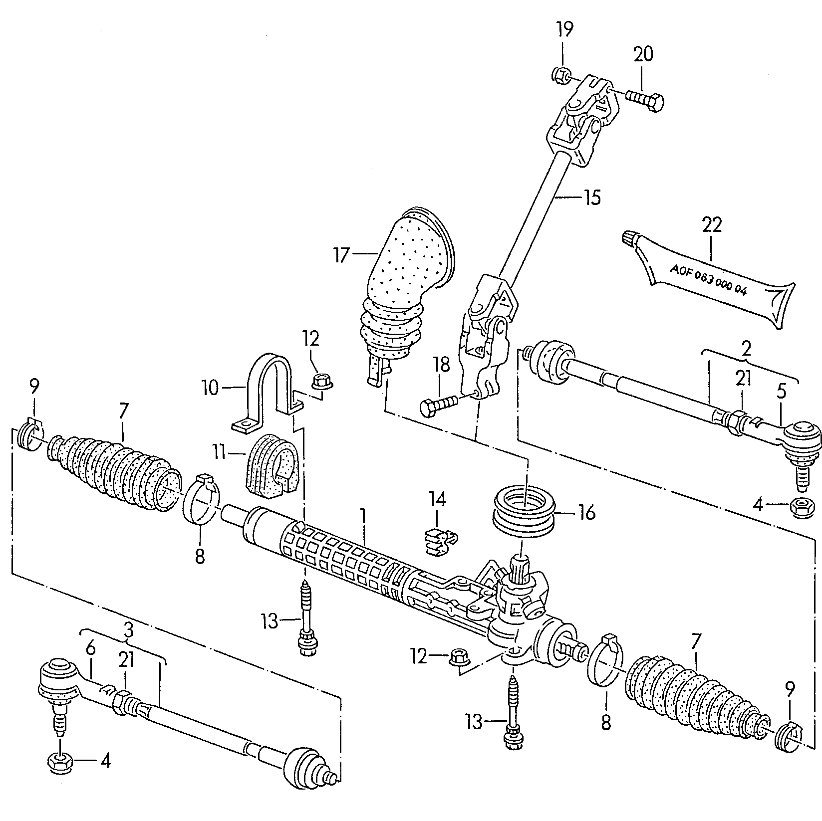 Seat 191422061EX - Рулевой механизм, рейка autospares.lv