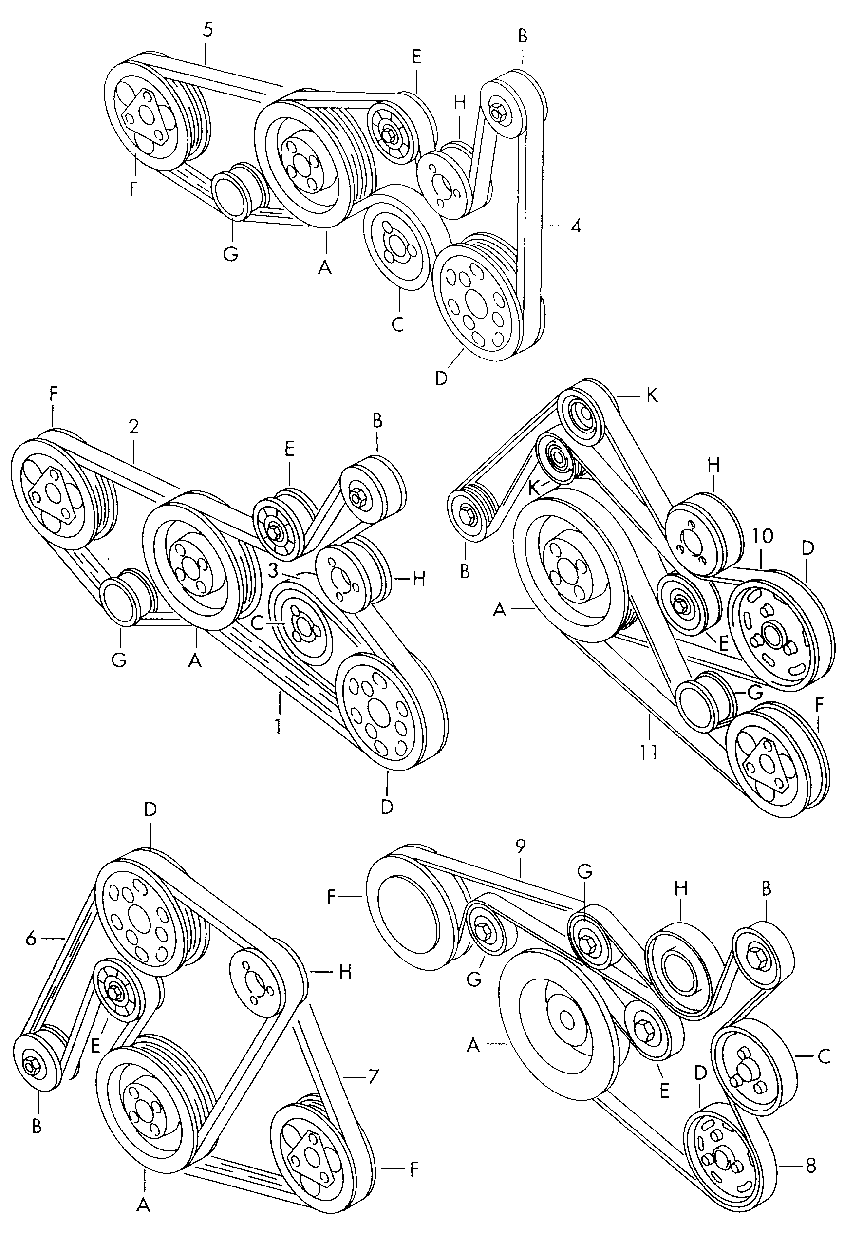 AUDI 071 145 933 M - Поликлиновой ремень autospares.lv