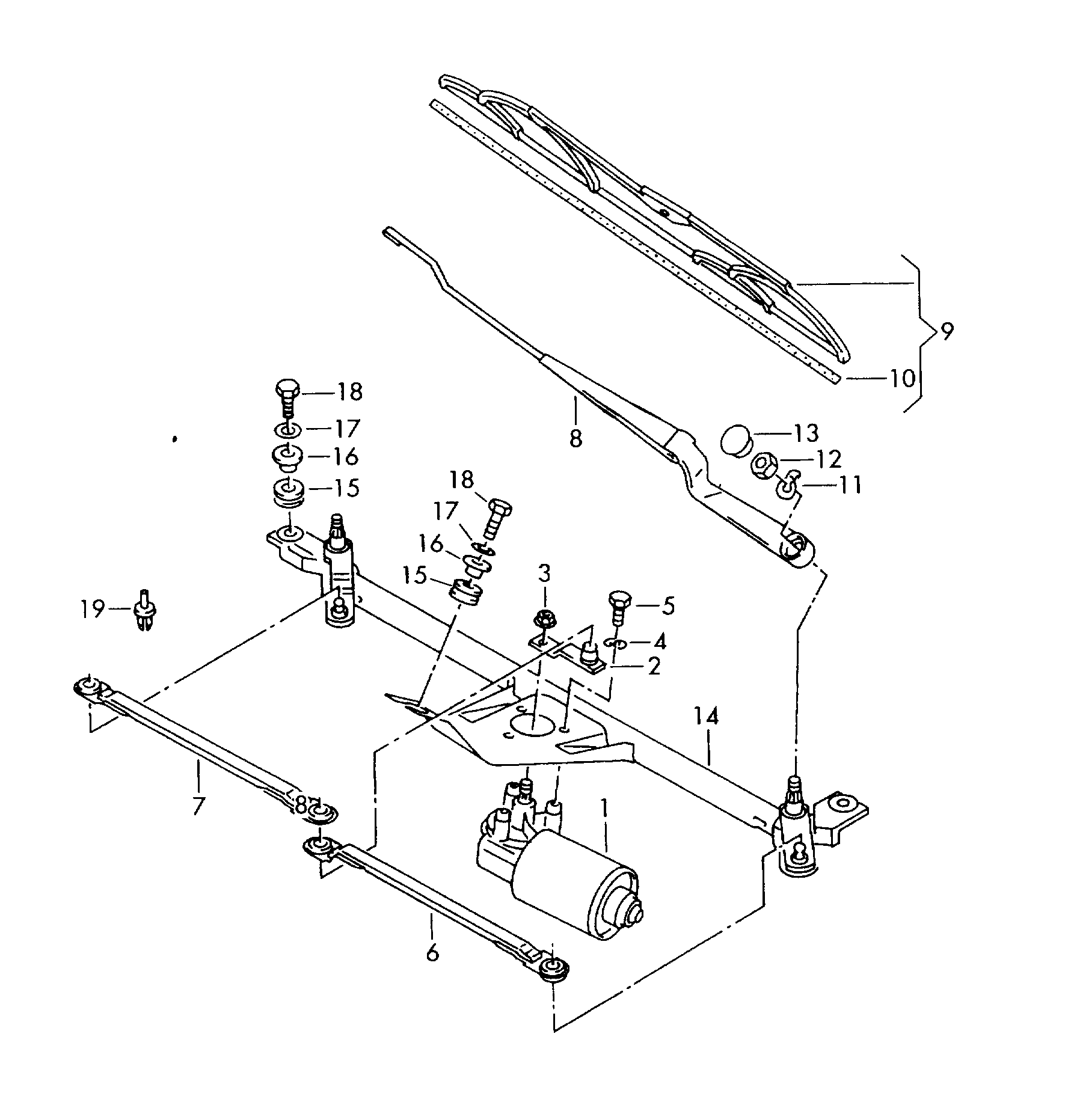 Seat 6N0 955 425 - Щетка стеклоочистителя autospares.lv