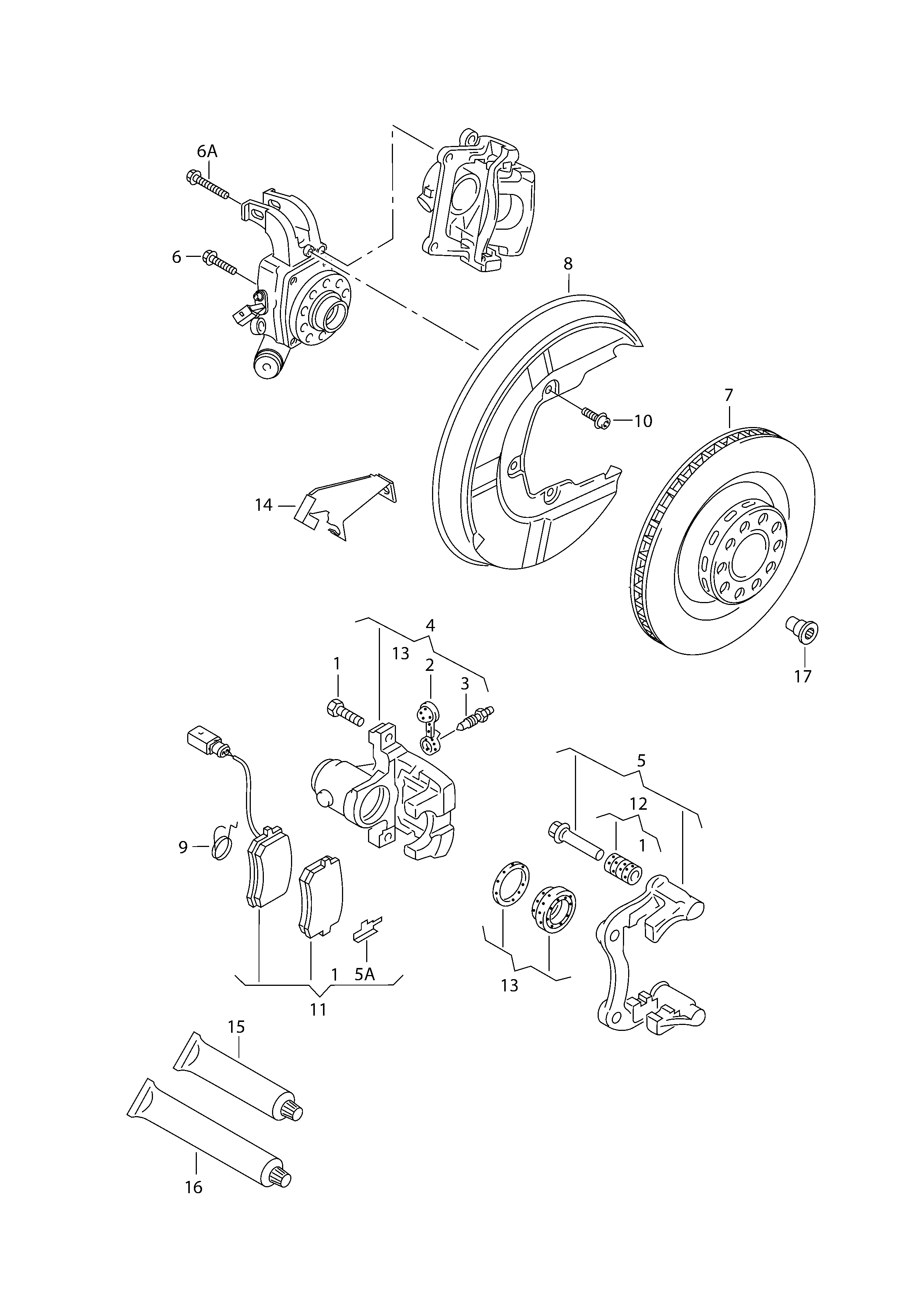 VW 3D0 698 451 A - Тормозные колодки, дисковые, комплект autospares.lv