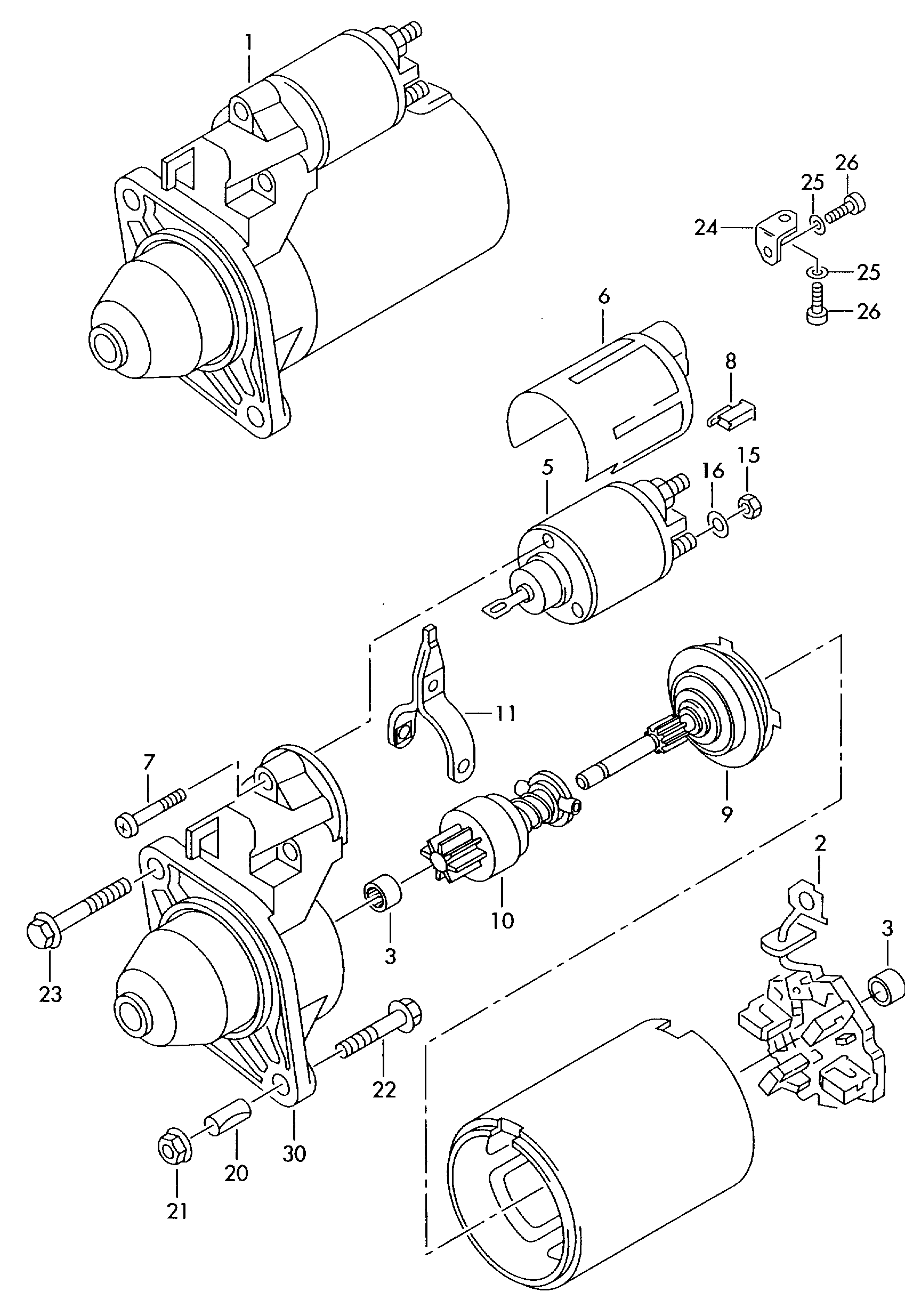 AUDI 059 911 024 G - Стартер autospares.lv