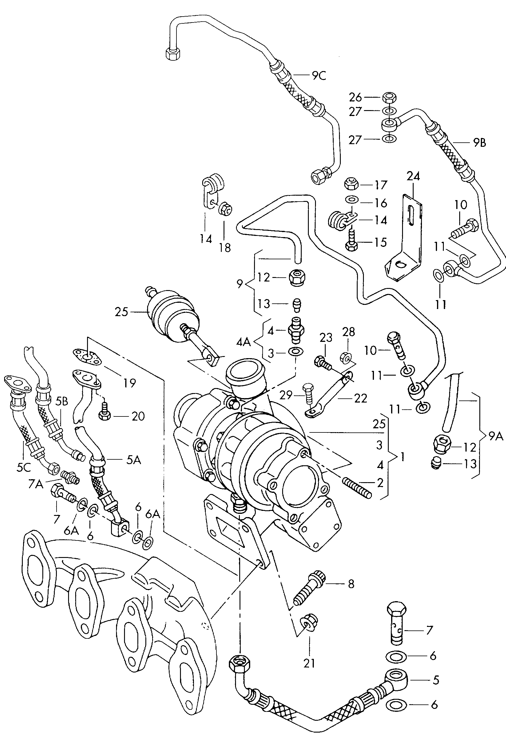 VAG 028145771BC - Трубка, маслопровод компрессора autospares.lv