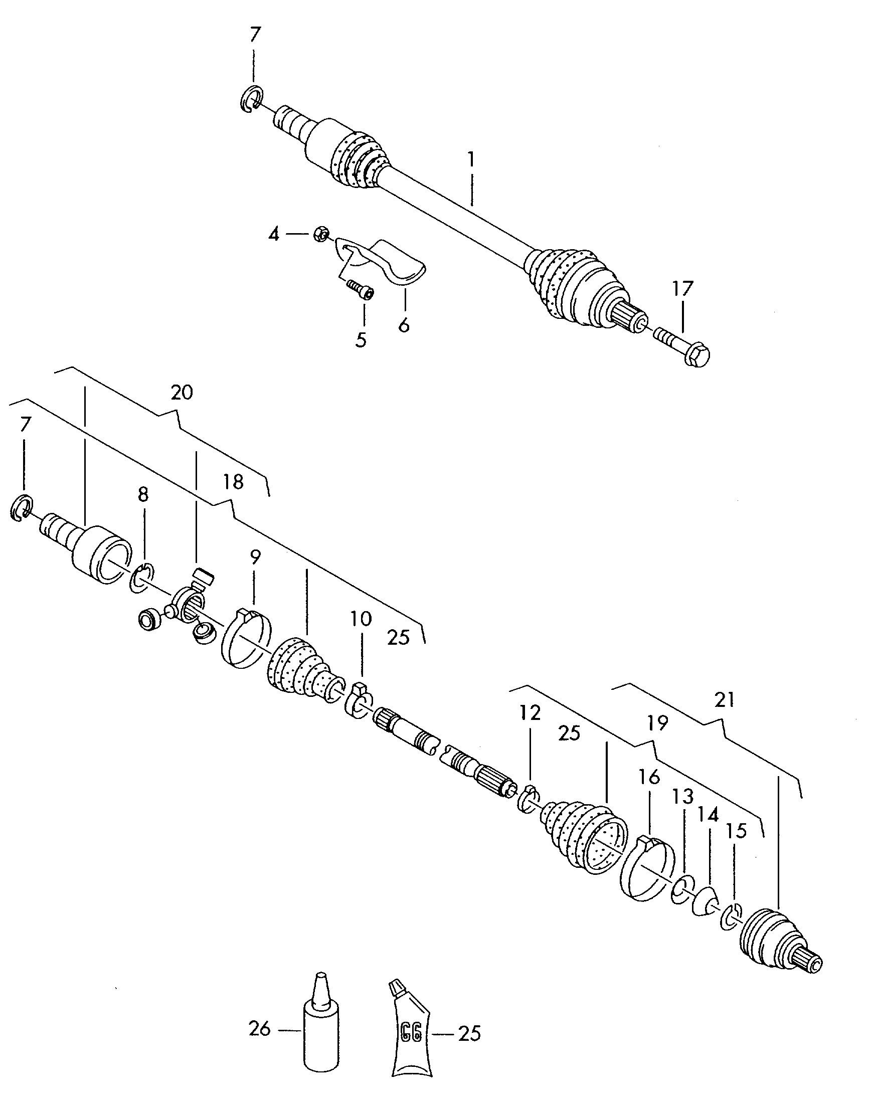 OM 1KM498099 - Шарнир, ШРУС, приводной вал autospares.lv