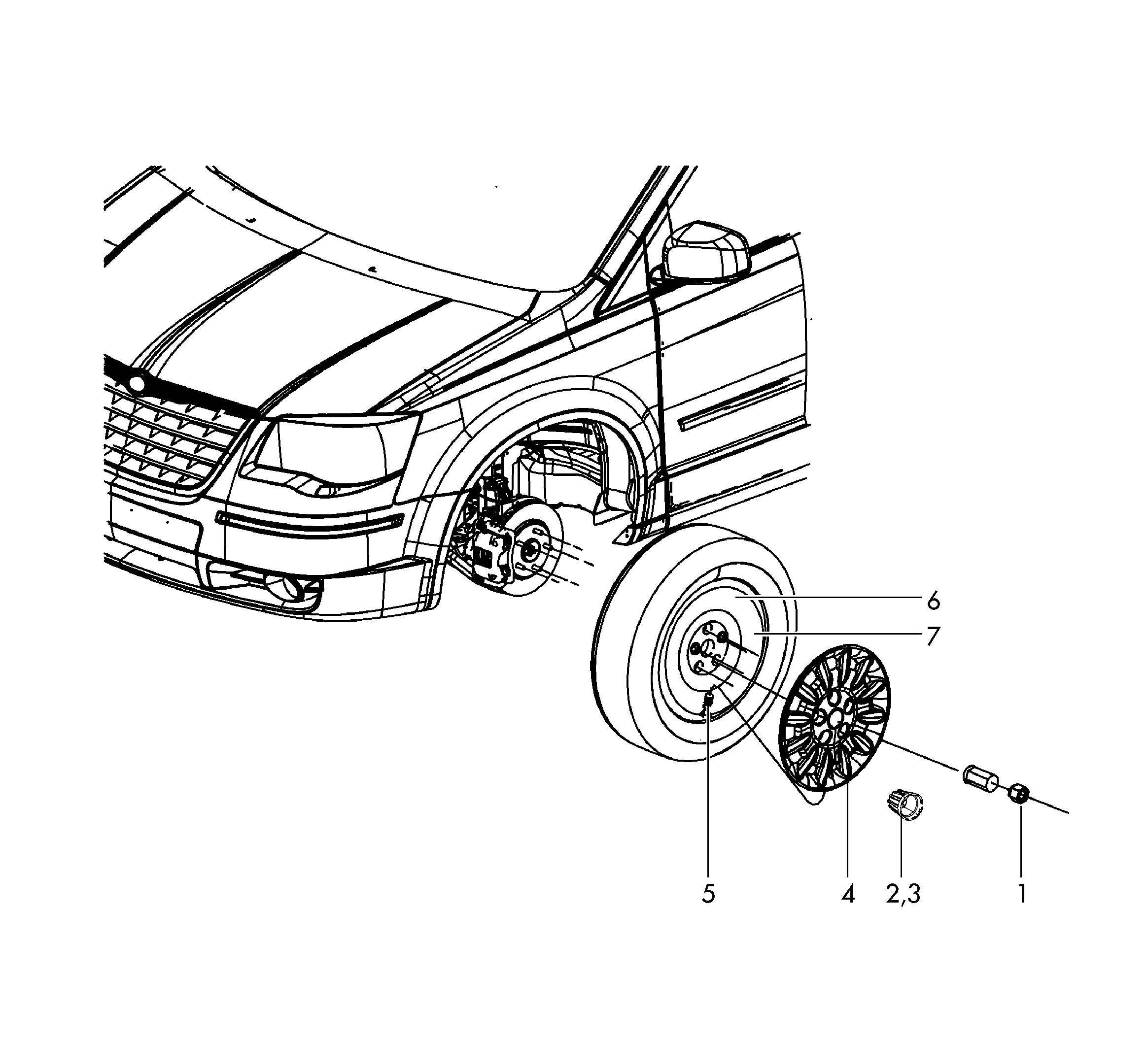 VAG 7B0 907 253 - Датчик давления в шинах autospares.lv