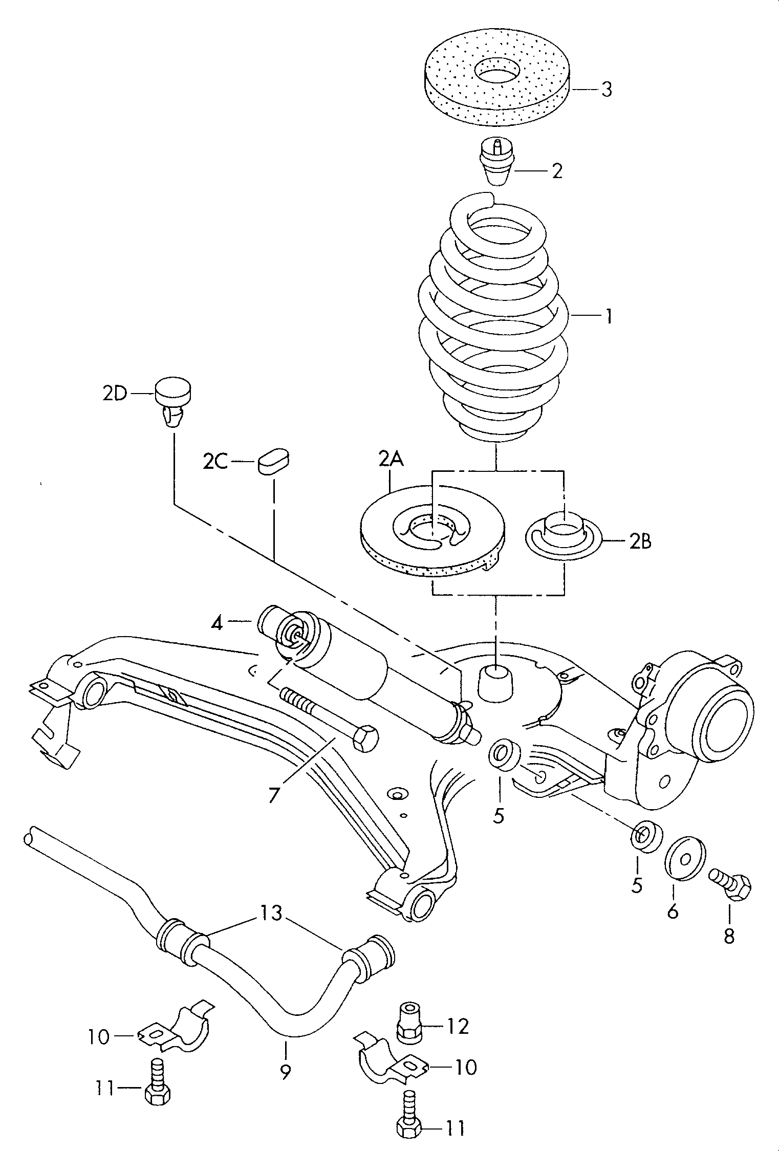 AUDI 701 513 031 P - Амортизатор autospares.lv