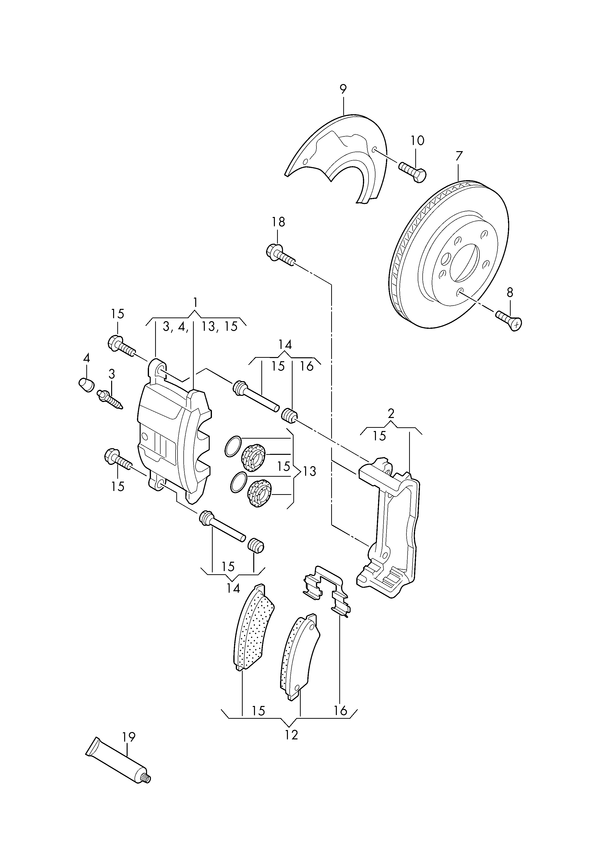 Seat 2H0 615 123 - Тормозной суппорт autospares.lv