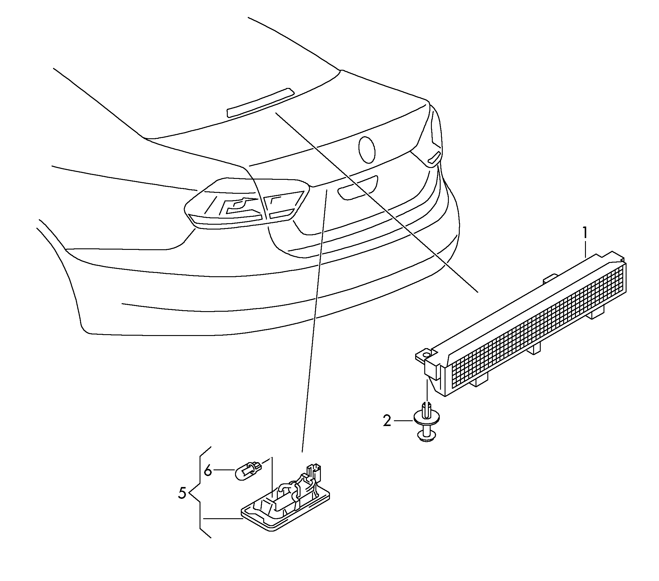 VW 5N0943021A - Фонарь освещения номерного знака autospares.lv