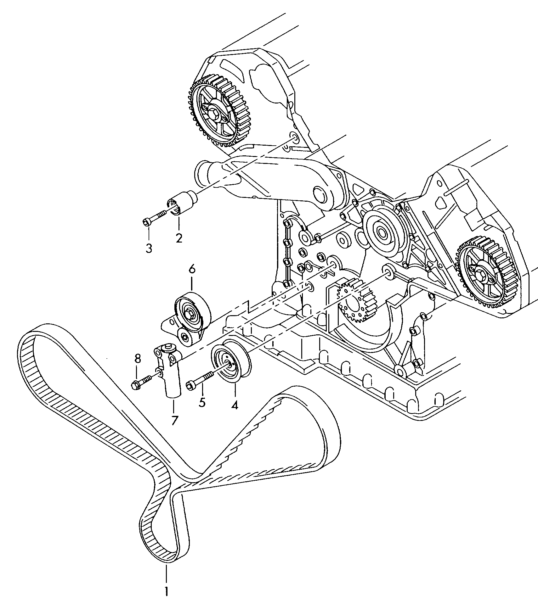 VAG 077109485E - Натяжной ролик, зубчатый ремень ГРМ autospares.lv