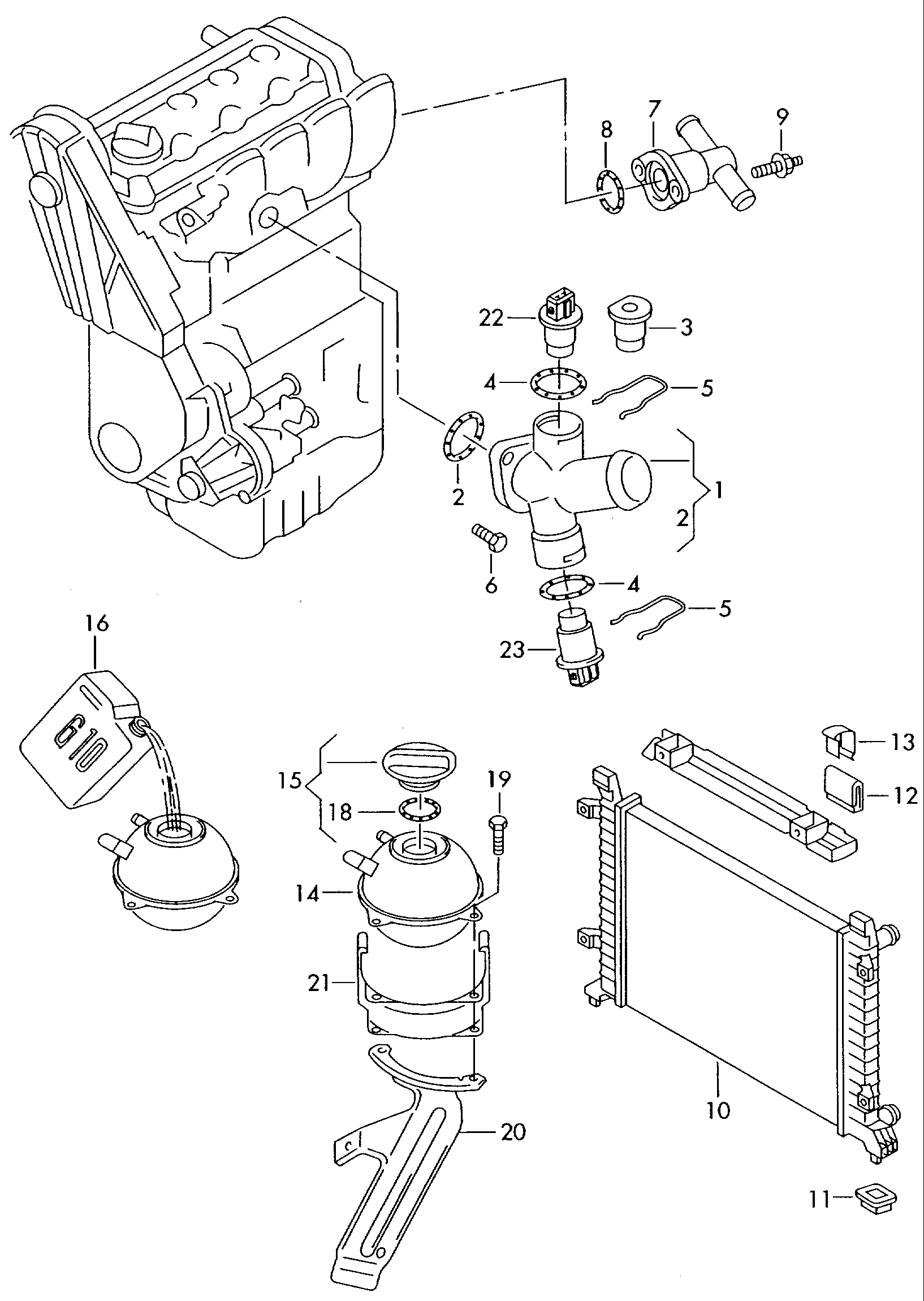 VAG 2D0121253B - Радиатор, охлаждение двигателя autospares.lv