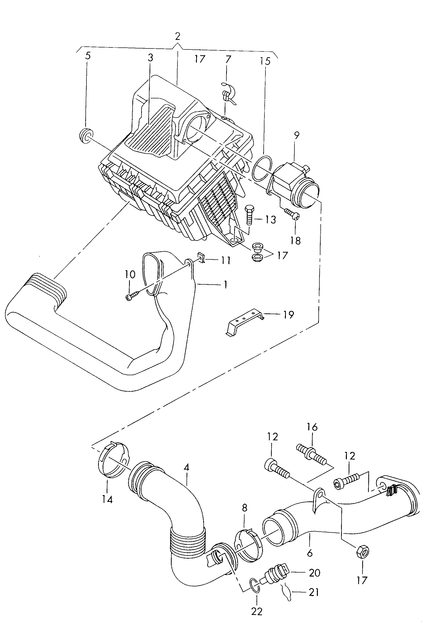 VW 038 906 461 - Датчик потока, массы воздуха autospares.lv