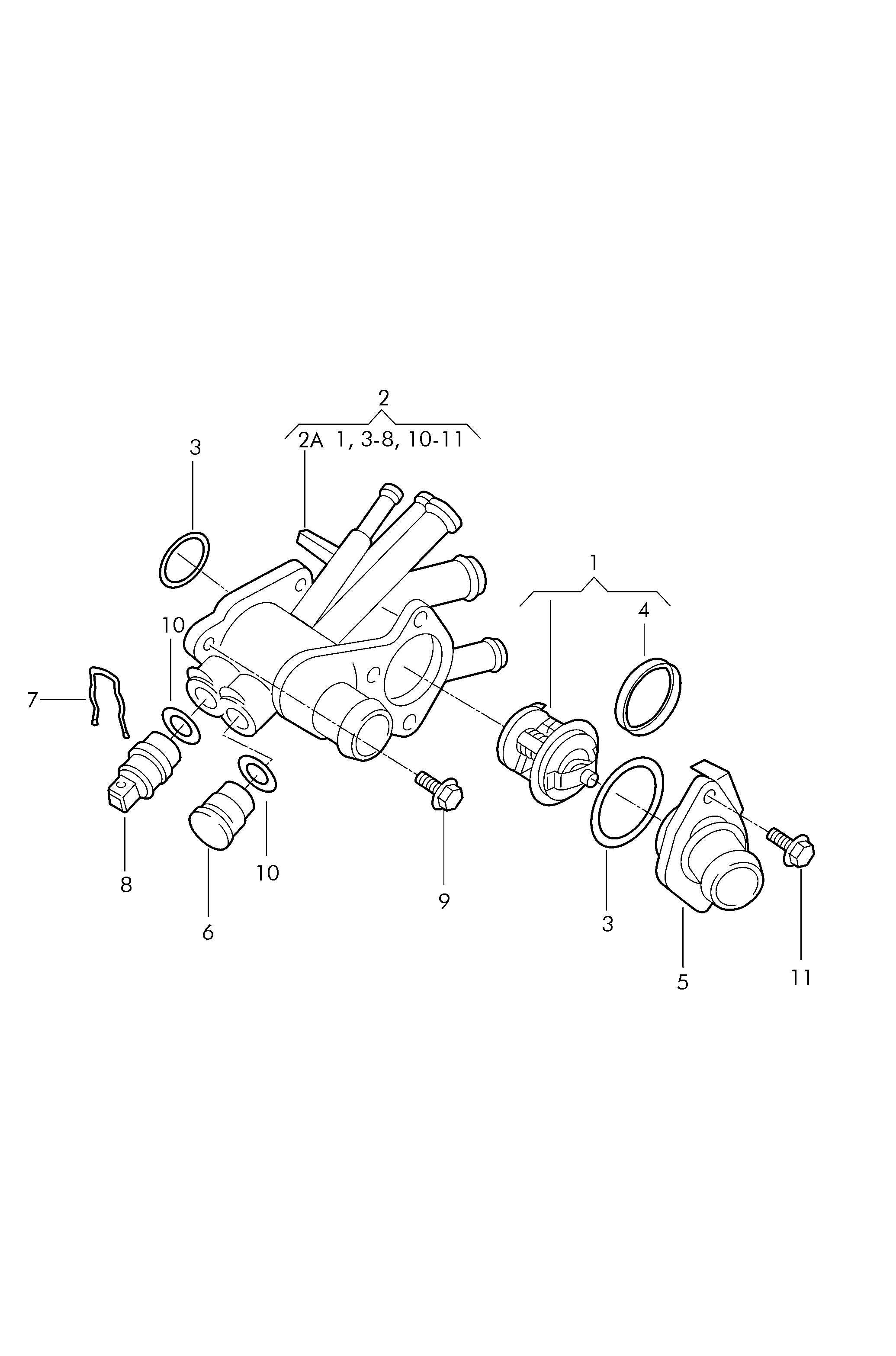 AUDI 032121110C - Термостат охлаждающей жидкости / корпус autospares.lv