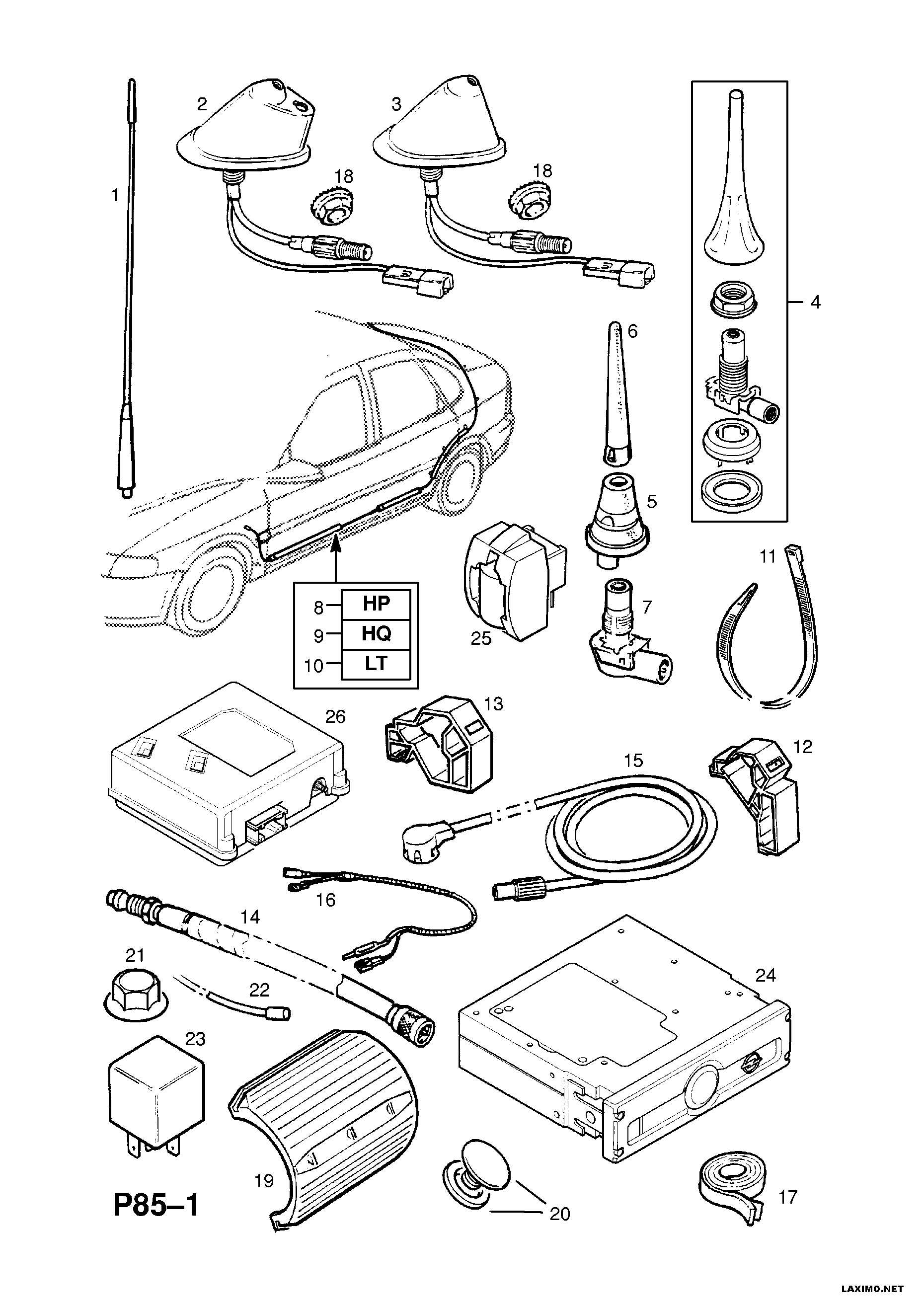 Opel 17 84 700 - Антенна autospares.lv